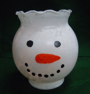 paint a snowman candy dish